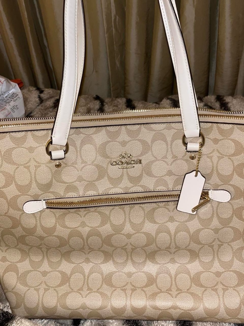 Authentic Coach Signature Canvas gallery tote bag